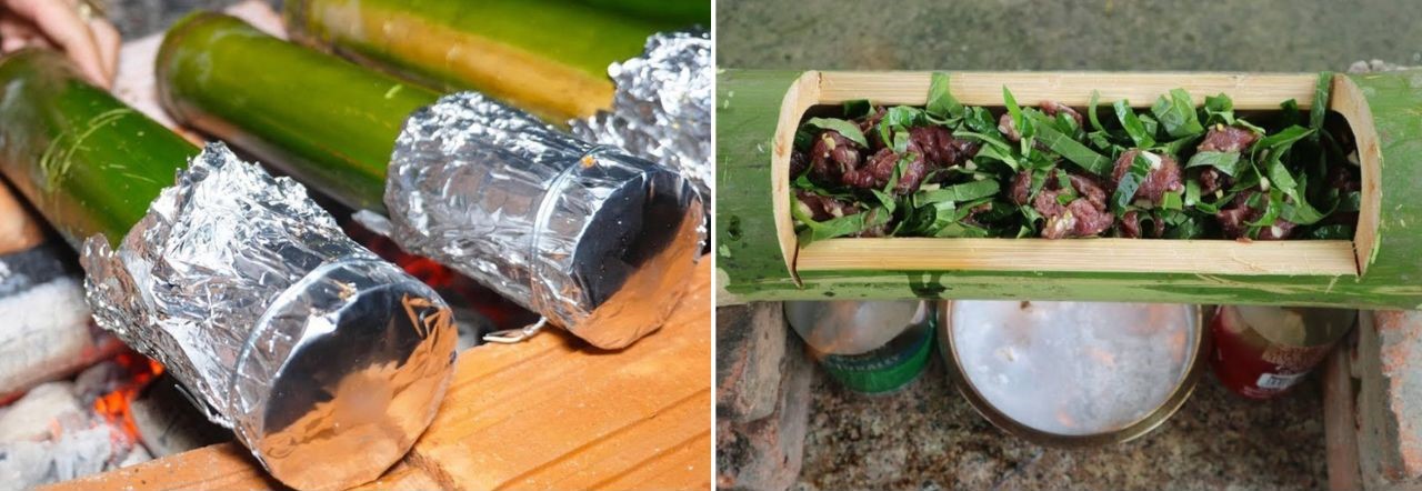 Bò nướng ống tre Gia Lai