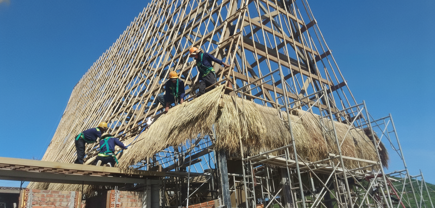 Mái tranh nhà rông cao vút