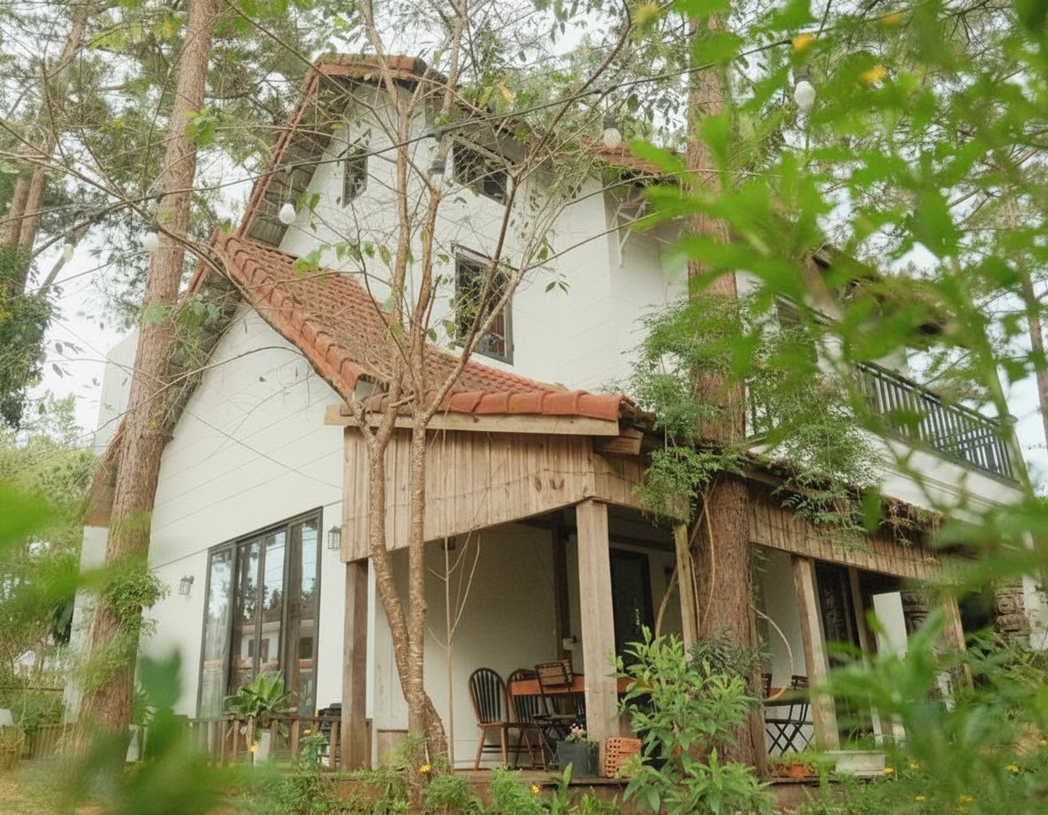 Không gian chung hostel Kon Tum